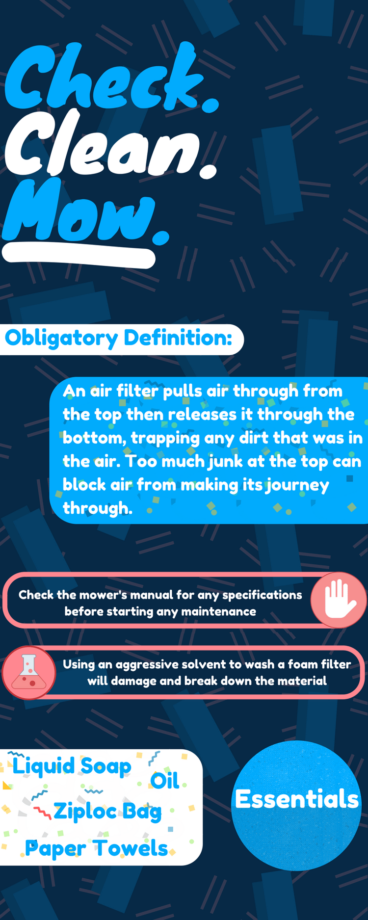 [Infographic] Commercial Mowers Cleaning Your Foam Air Filter